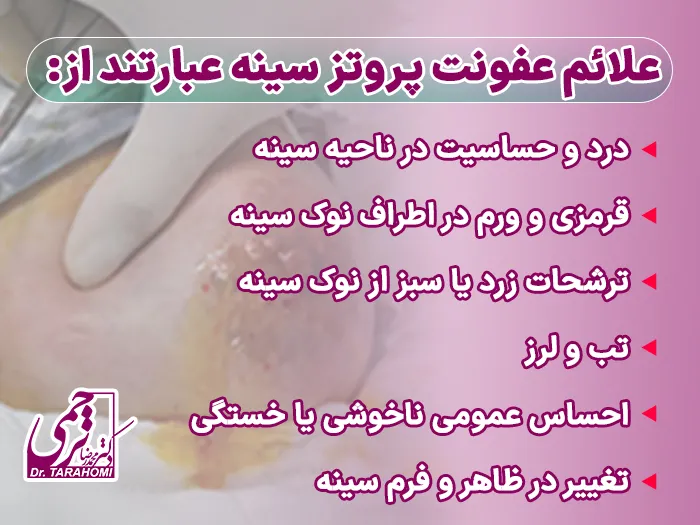 علائم عفونت پروتز سینه
